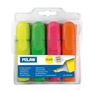 Набор текстовыделителей "Milan" 4 цвета в блистере